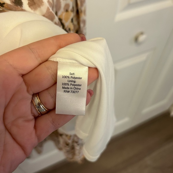 BNWT Evri Size 4X Women’s Maxi Dress Tan Brown and White - Picture 4 of 6